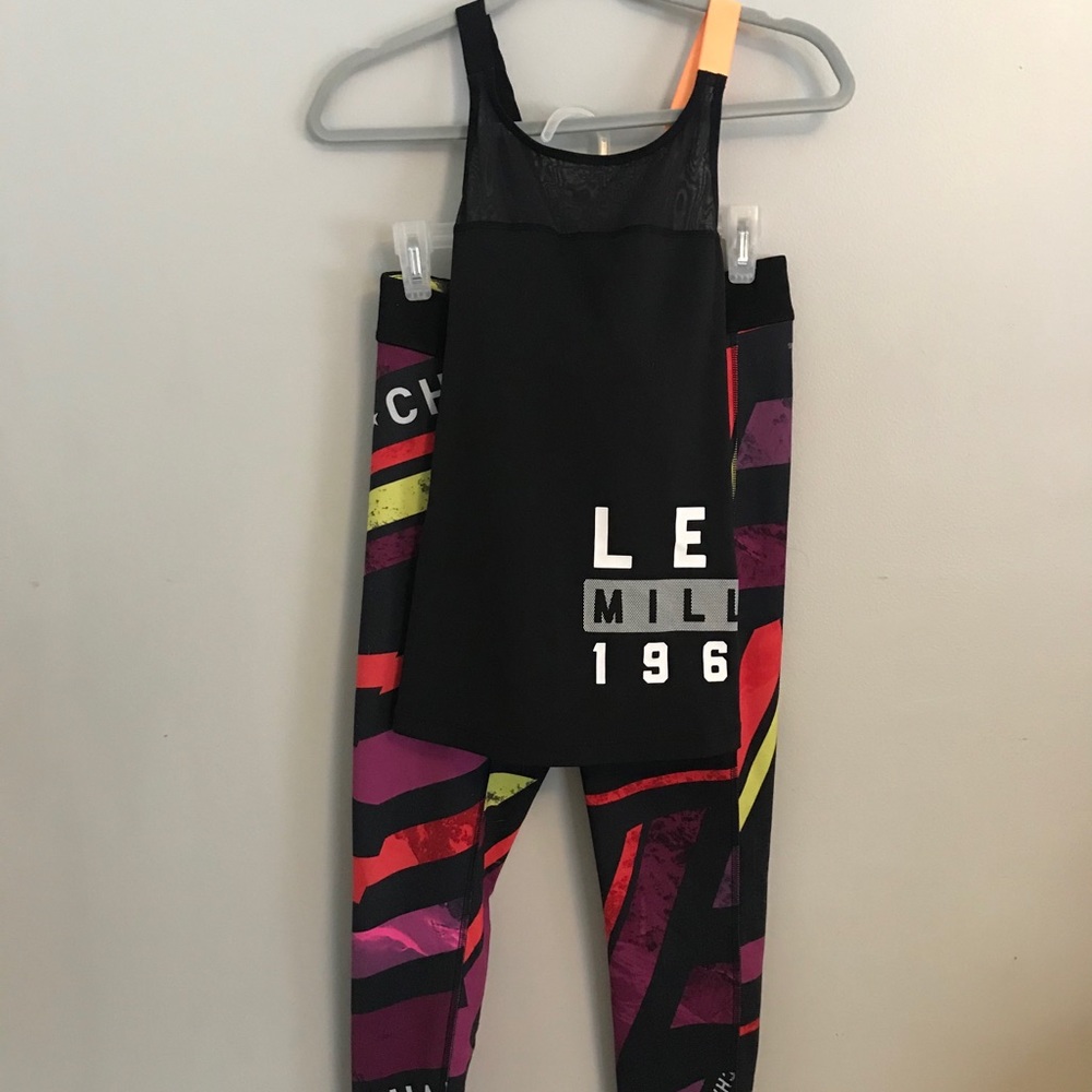 Reebok Outfit Leggings & Top Running Race Jog XS